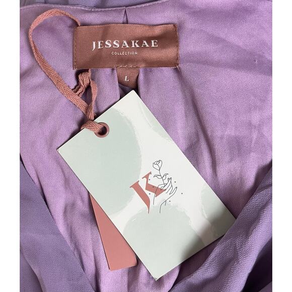 Jessakae Eloise Lilac Purple Belted Maxi Dress Bridesmaid Size Large NWT *Read* - Picture 9 of 11